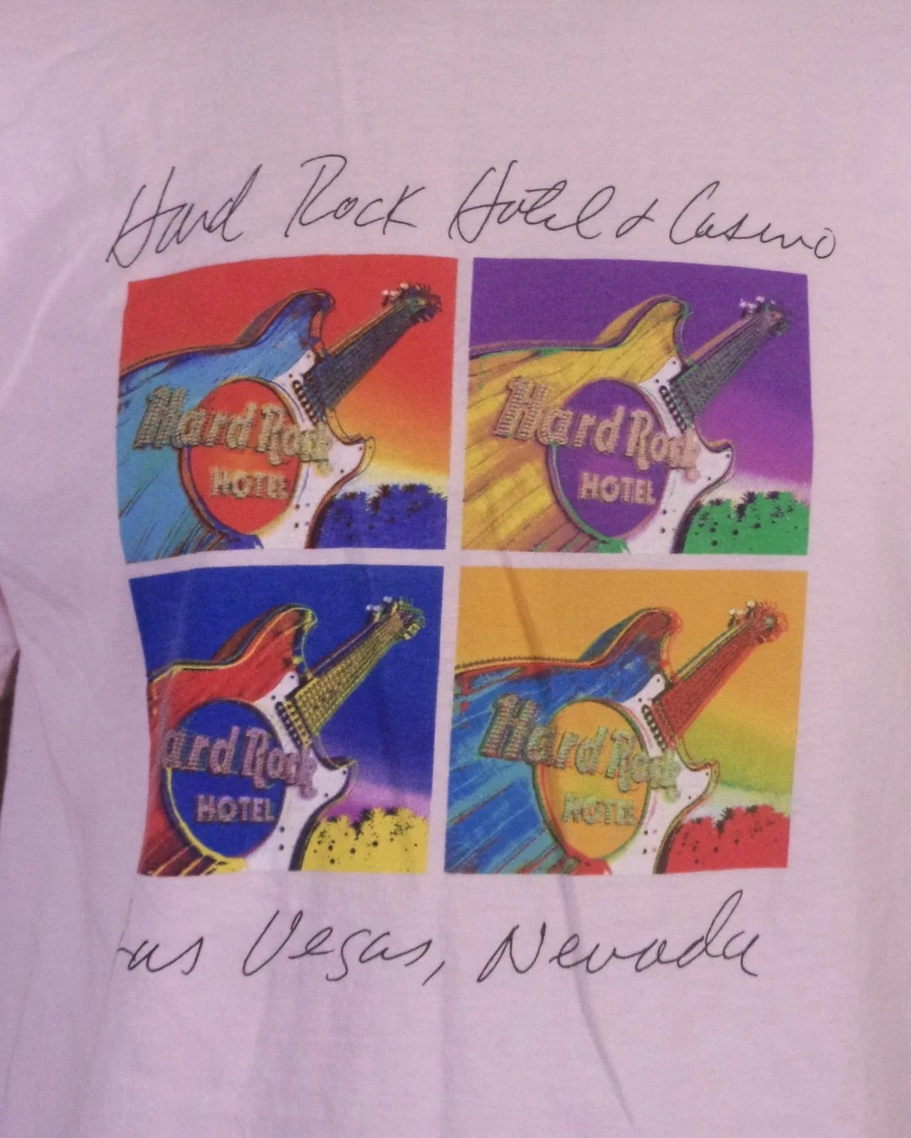 vintage 90s Hard Rock Hotel & Casino T-Shirt Pop Art Las Vegas NV sz M Unisex T-shirt, Sweatshirt, Hoodie, Long Sleeve Tee - T-Shirt, Sweatshirt, Hoodie