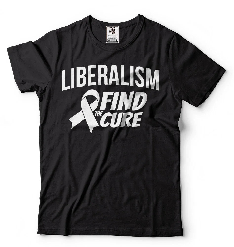 Liberalism Find the Cure Trump re-election 2024 T-shirt Donald Trump President Unisex T-shirt, Sweatshirt, Hoodie, Long Sleeve Tee - T-Shirt, Sweatshirt, Hoodie