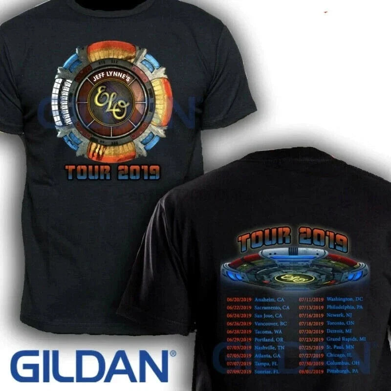 Jeff Lynnen ELO tour 2019 T-Shirt full Size Men Black and white Shirt Unisex T-shirt, Sweatshirt, Hoodie, Long Sleeve Tee - T-Shirt, Sweatshirt, Hoodie