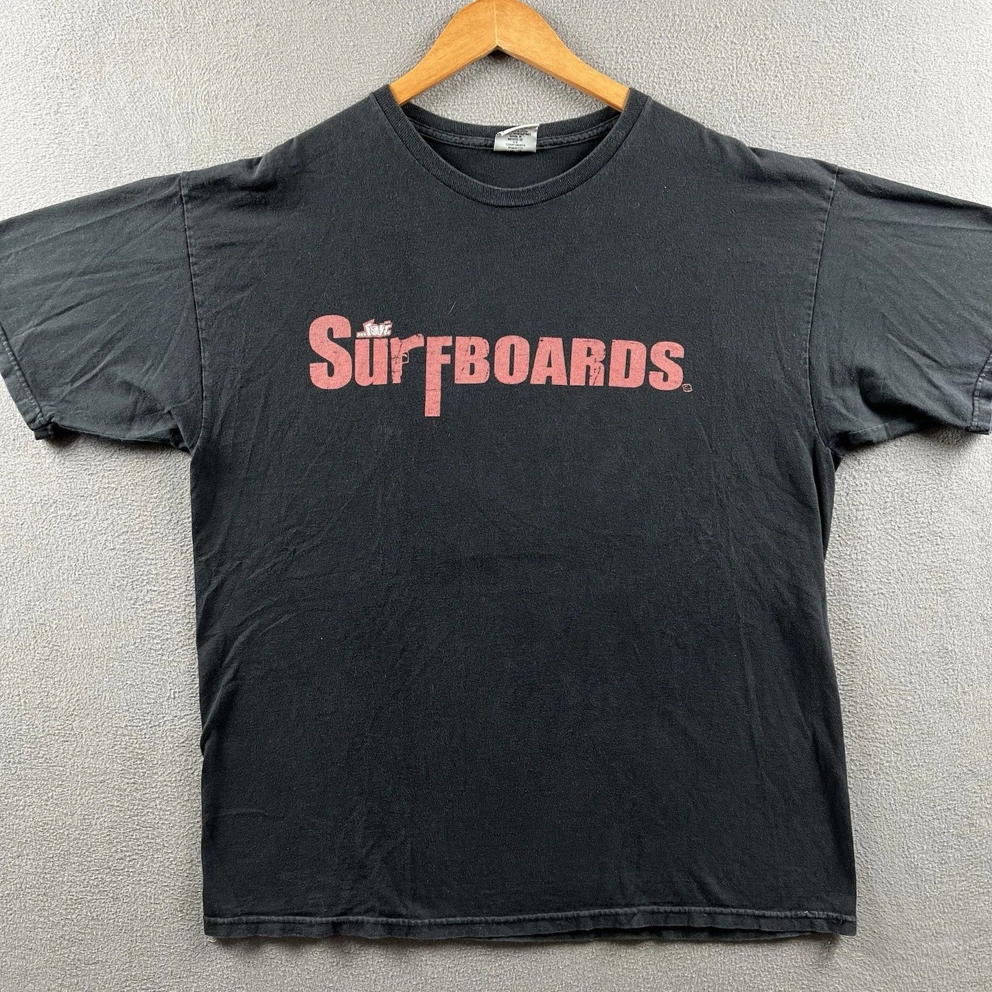 Vintage Lost Surfboards Shirt Mens XL Black Faded The Sopranos Parody Gun Logo Unisex T-shirt, Sweatshirt, Hoodie, Long Sleeve Tee - T-Shirt, Sweatshirt, Hoodie