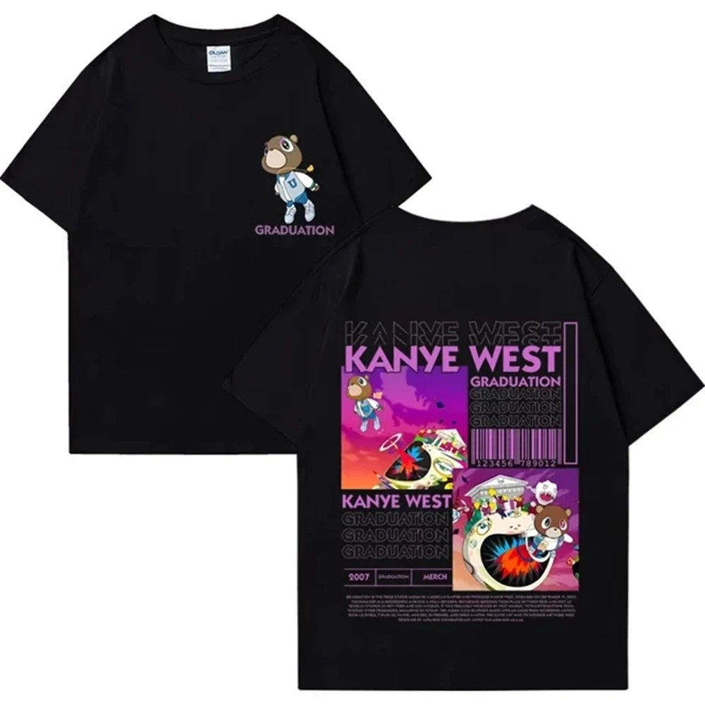 Kanye West Graduation Cotton T-Shirt Graphic Print Rapper Hip Hop Tee Unisex T-shirt, Sweatshirt, Hoodie, Long Sleeve Tee - T-Shirt, Sweatshirt, Hoodie