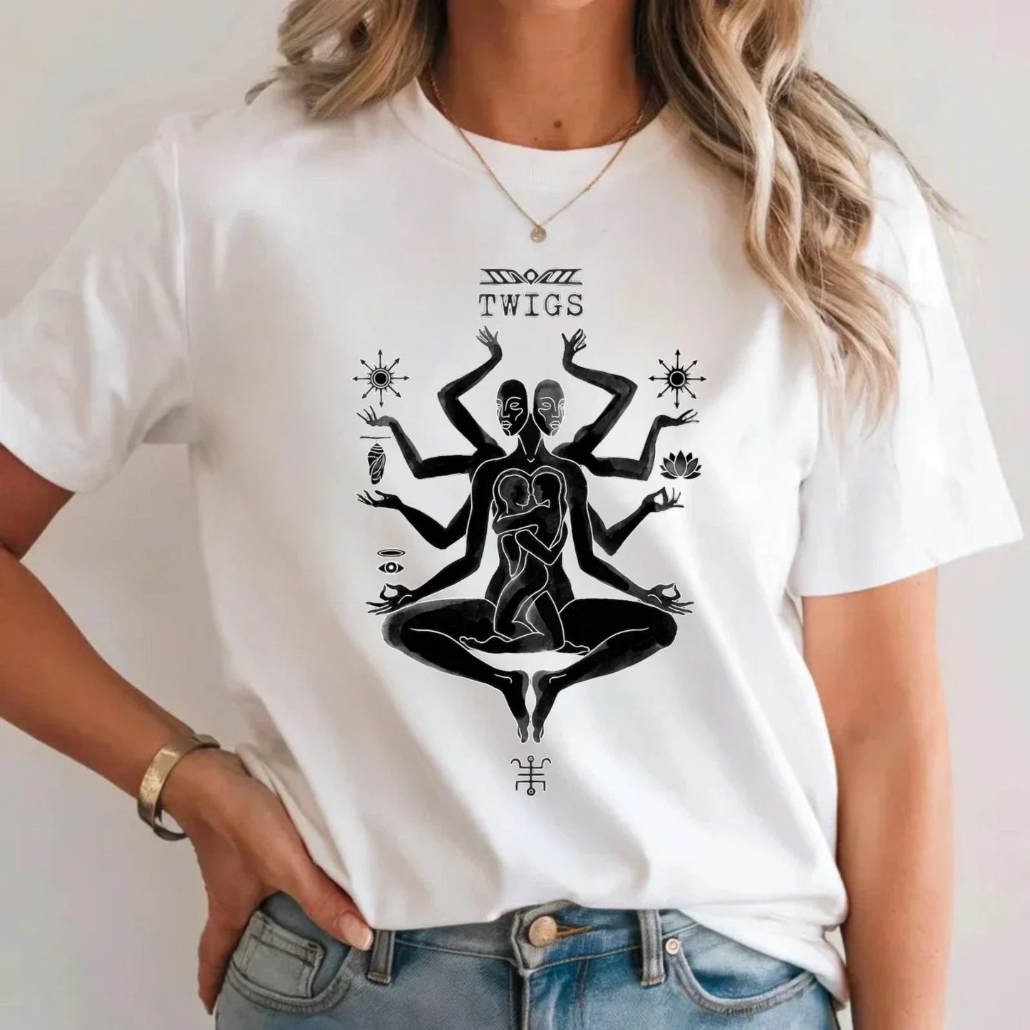 Twigs Spiritual Mystic T-Shirt - Sacred Symbol Meditation Boho Unisex Tee Top Unisex T-shirt, Sweatshirt, Hoodie, Long Sleeve Tee - T-Shirt, Sweatshirt, Hoodie