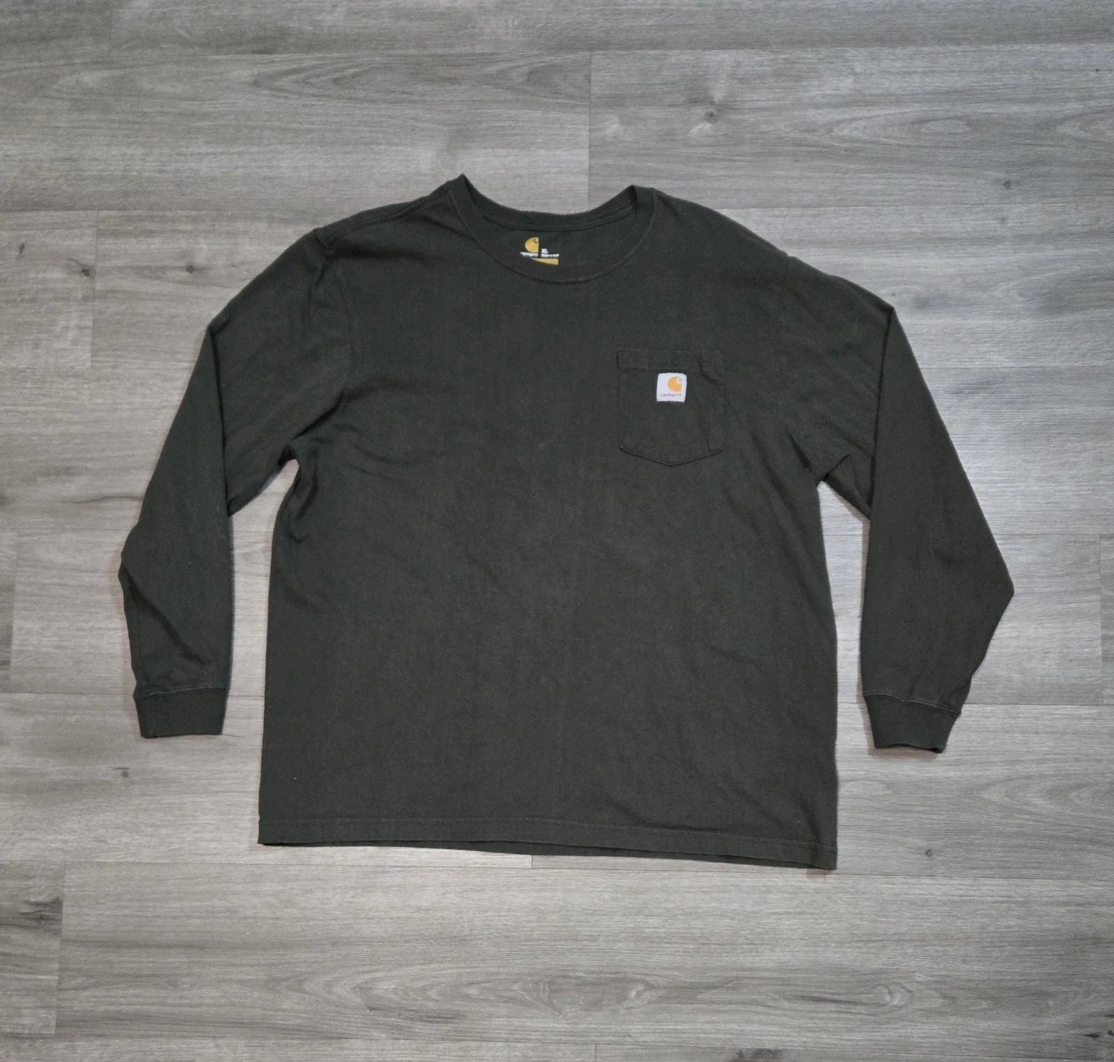 Carhartt Long Sleeve Pocket T-Shirt Mens XL Green Original Fit Work K126 Unisex T-shirt, Sweatshirt, Hoodie, Long Sleeve Tee - T-Shirt, Sweatshirt, Hoodie