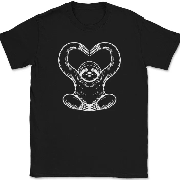 Sloth Love T-Shirt Heart Valentine's Day Cute Animal Graphic Gift Tee Unisex T-shirt, Sweatshirt, Hoodie, Long Sleeve Tee - T-Shirt, Sweatshirt, Hoodie