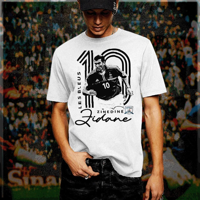 Soccer t-shirt Zidane Retro Football Legend World Cup, Zizou French football tee Unisex T-shirt, Sweatshirt, Hoodie, Long Sleeve Tee - T-Shirt, Sweatshirt, Hoodie