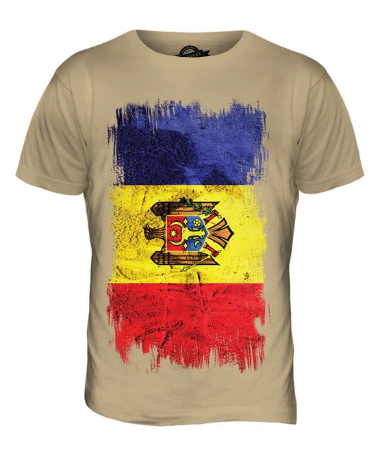MOLDOVA GRUNGE FLAG MENS T SHIRT TEE SHIRT XS S M L XL 2XL 3XL 4XL 5XL Unisex T-shirt, Sweatshirt, Hoodie, Long Sleeve Tee - T-Shirt, Sweatshirt, Hoodie