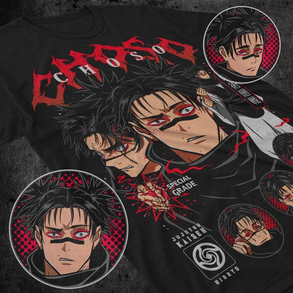 Bloody Choso T-Shir Japanese Manga Jujutsu Kaisen Horror Anime Gift Black Shirt Unisex T-shirt, Sweatshirt, Hoodie, Long Sleeve Tee - T-Shirt, Sweatshirt, Hoodie