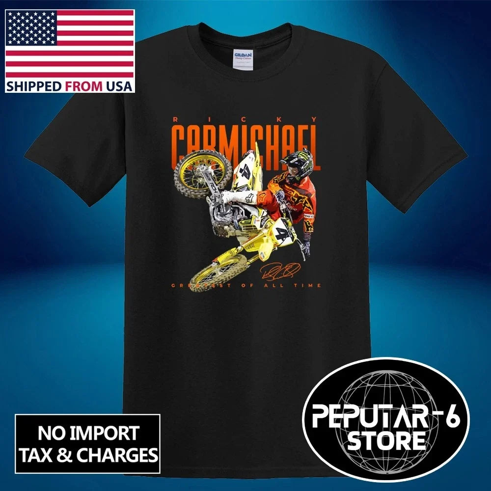 Ricky Carmichael Motocross Rider Legend Men's Black Size S-5XL Unisex T-shirt, Sweatshirt, Hoodie, Long Sleeve Tee - T-Shirt, Sweatshirt, Hoodie
