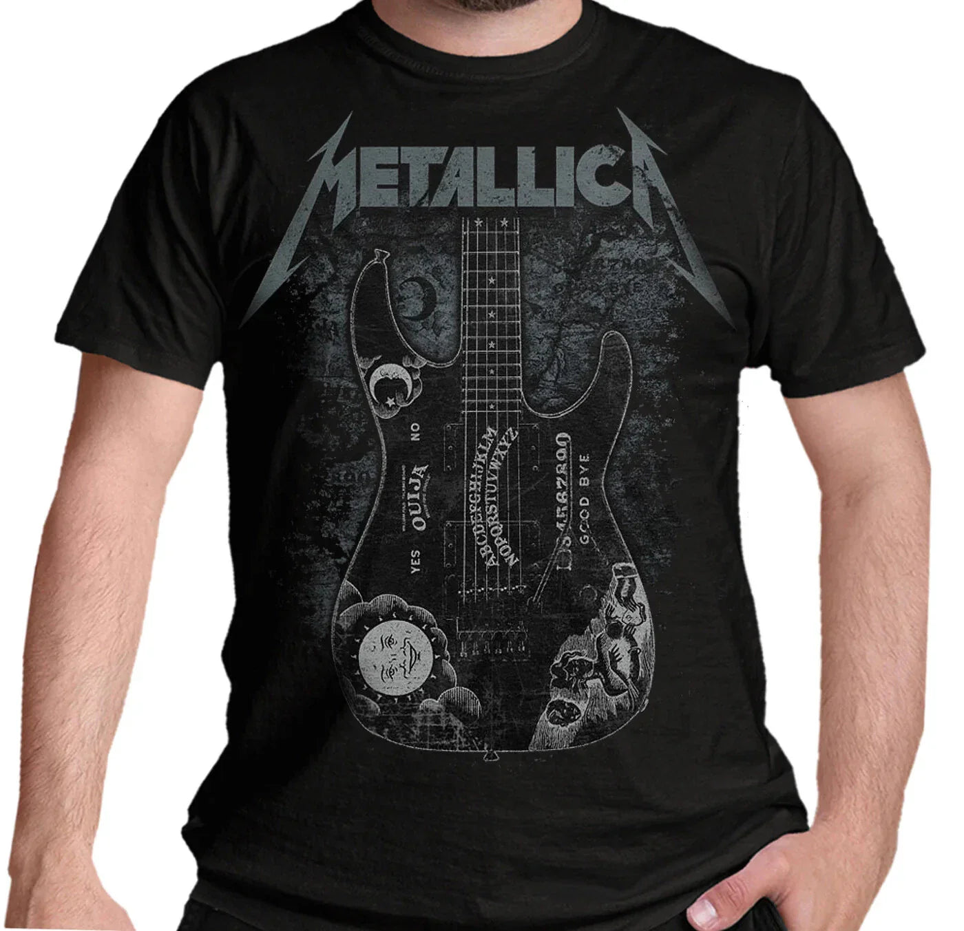 Official Metallica T Shirt Ouija Guitar Kirk Hammett Black New S to 2XL Unisex T-shirt, Sweatshirt, Hoodie, Long Sleeve Tee - T-Shirt, Sweatshirt, Hoodie