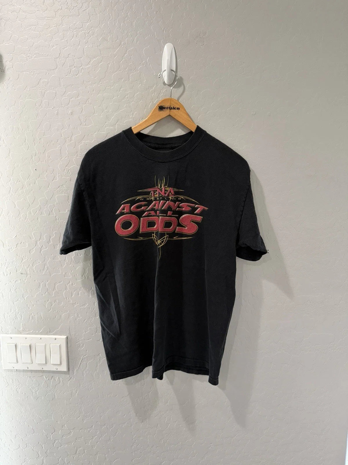 Vintage Y2K TNA Wrestling Against All Odds Shirt Large Bin 3 Unisex T-shirt, Sweatshirt, Hoodie, Long Sleeve Tee - T-Shirt, Sweatshirt, Hoodie