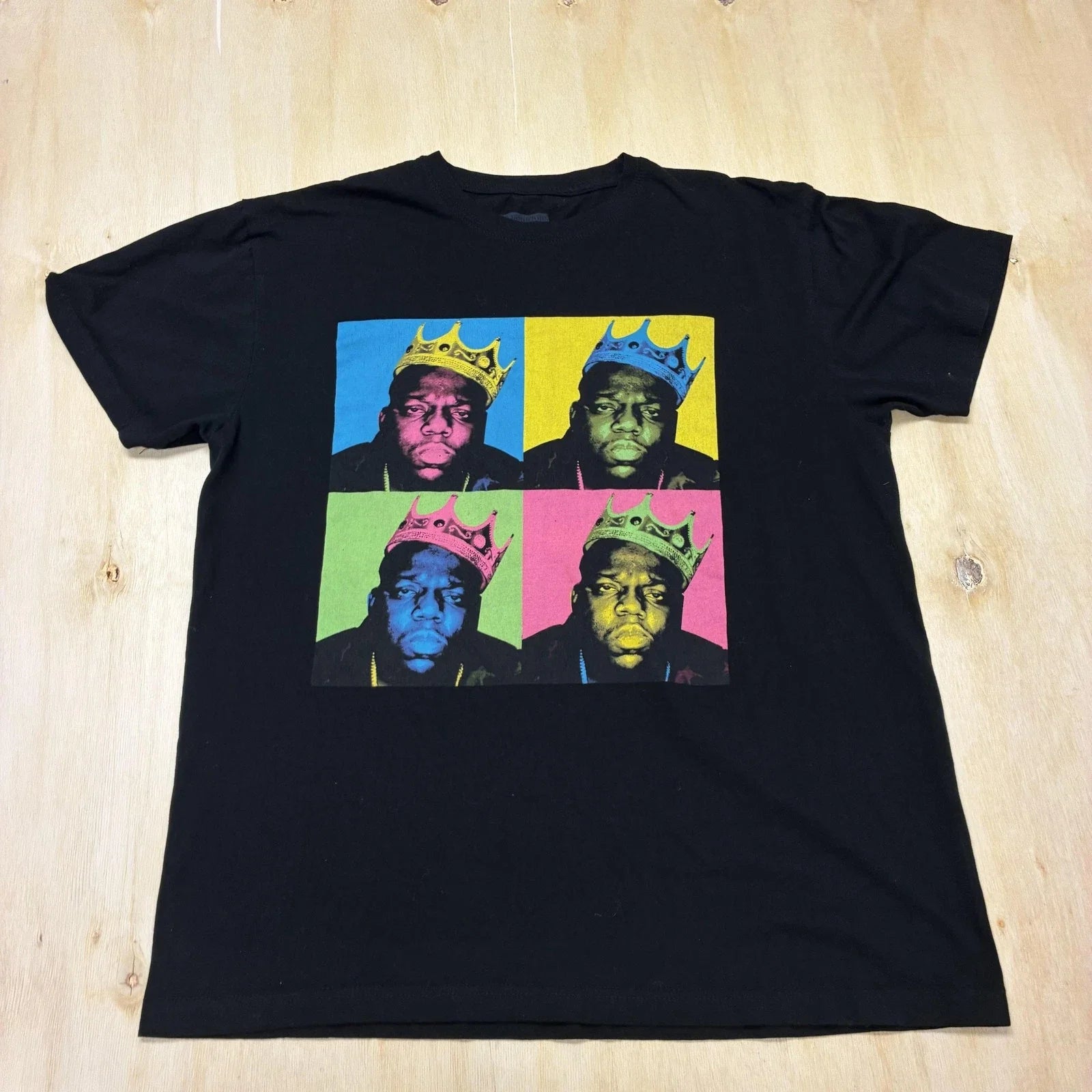 The Notorious B.I.G. Shirt Mens Large Black Pop Art Crown Graphic Tee T-Shirt Unisex T-shirt, Sweatshirt, Hoodie, Long Sleeve Tee - T-Shirt, Sweatshirt, Hoodie