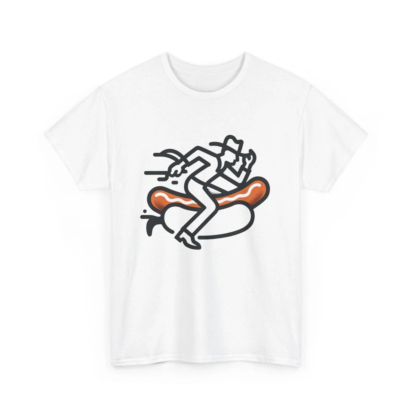 Unisex Adult T Shirt Funny Cowboy Riding Hot Dog Minimalist Design 4th America Unisex T-shirt, Sweatshirt, Hoodie, Long Sleeve Tee - T-Shirt, Sweatshirt, Hoodie