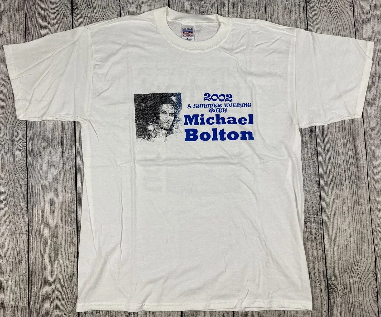 Vtg 2002 Summer Evenings With Michael Bolton Y2K Tour T Shirt Double Sided XL Unisex T-shirt, Sweatshirt, Hoodie, Long Sleeve Tee - T-Shirt, Sweatshirt, Hoodie