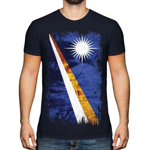 Marshall Inseln Grunge Flagge Herren T-Shirt Marshallese Hemd Jersey Geschenk Unisex T-shirt, Sweatshirt, Hoodie, Long Sleeve Tee - T-Shirt, Sweatshirt, Hoodie