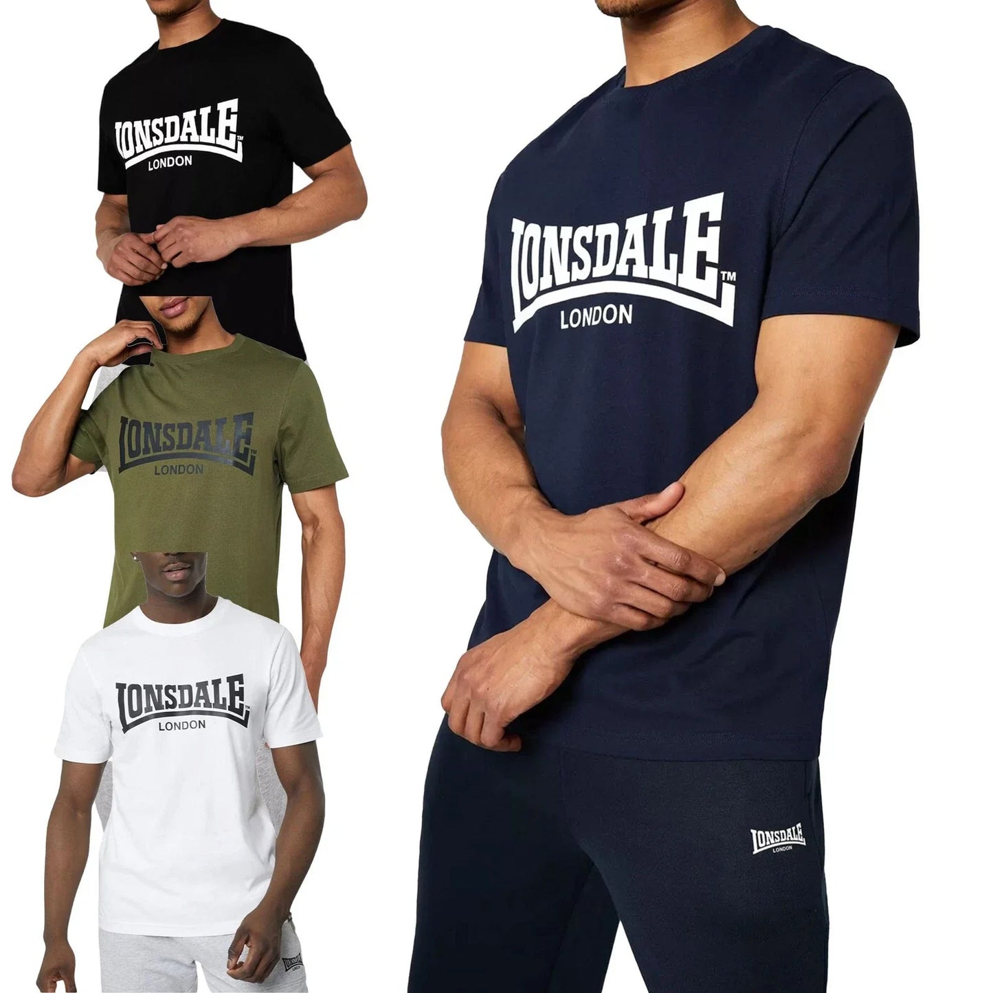 Lonsdale Mens T Shirts Essential Logo Crew Neck Short Sleeve Summer Basic Tee Unisex T-shirt, Sweatshirt, Hoodie, Long Sleeve Tee - T-Shirt, Sweatshirt, Hoodie
