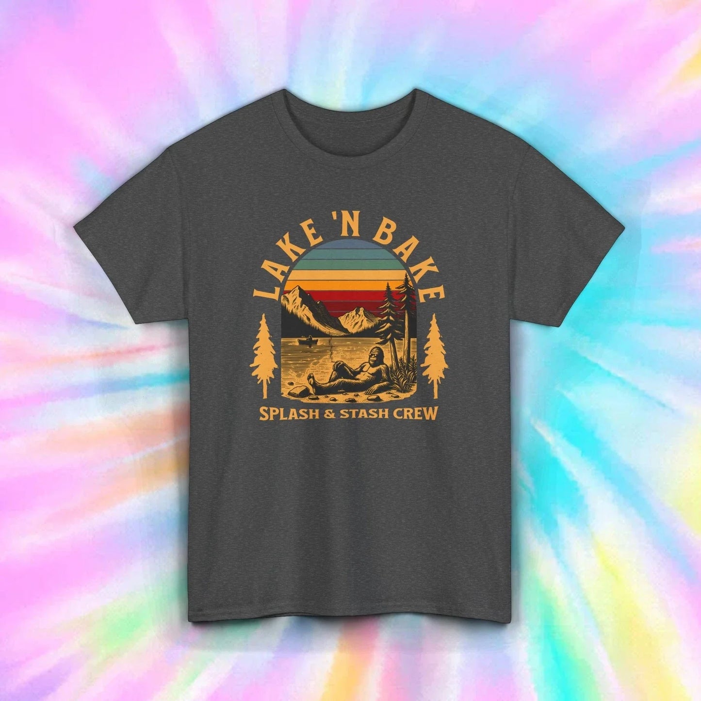Lake N Bake T-Shirt Funny Stoner Outdoor Splash Crew Tee S-5XL Unisex T-shirt, Sweatshirt, Hoodie, Long Sleeve Tee - T-Shirt, Sweatshirt, Hoodie