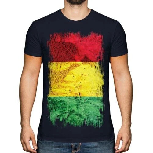 Guinea Grunge Flagge Herren T-Shirt Guine Guineas Gine Shirt Fuball Unisex T-shirt, Sweatshirt, Hoodie, Long Sleeve Tee - T-Shirt, Sweatshirt, Hoodie