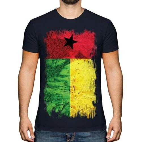 Guinea Bissau Grunge Flagge Herren T-Shirt Guin-bissau Fuball Guineas Unisex T-shirt, Sweatshirt, Hoodie, Long Sleeve Tee - T-Shirt, Sweatshirt, Hoodie