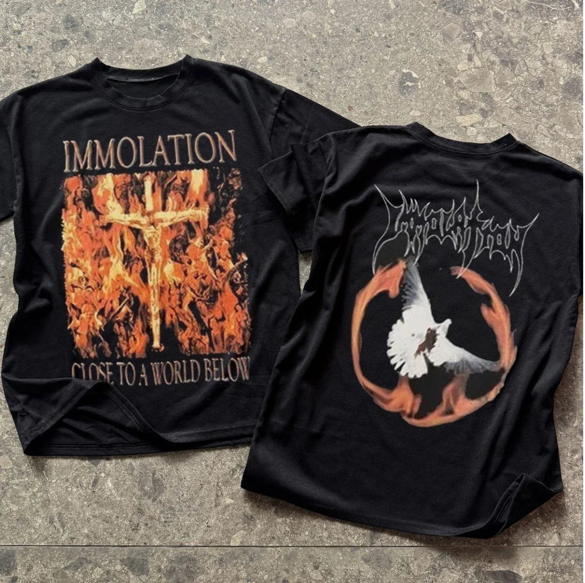 2 Sided Immolation Close To A World BelowT-Shirt Unisex T-shirt, Sweatshirt, Hoodie, Long Sleeve Tee - T-Shirt, Sweatshirt, Hoodie