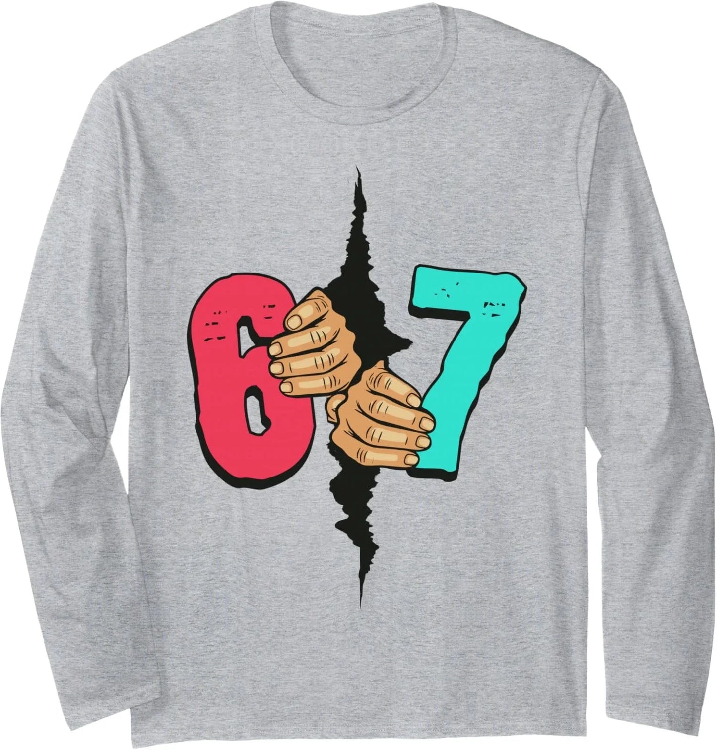 Meme Funny Slang Xmas 6 7 Halloween Design Fun Long Sleeve T-Shirt Unisex T-shirt, Sweatshirt, Hoodie, Long Sleeve Tee - T-Shirt, Sweatshirt, Hoodie