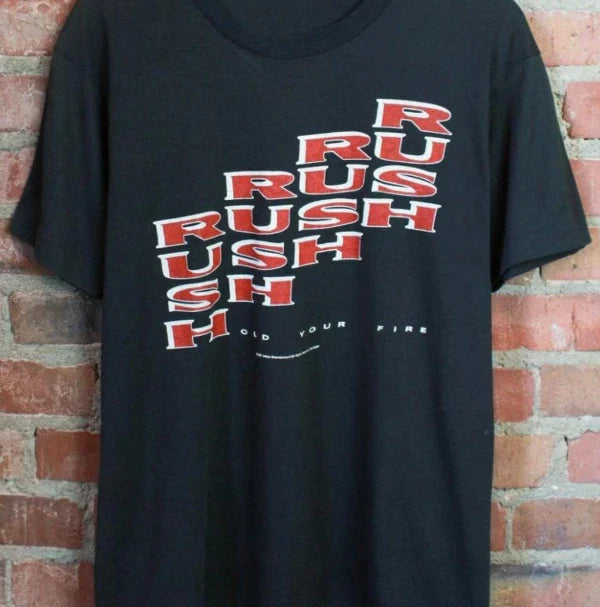 Vintage 1987 Rush Hold Your Fire T-Shirt Unisex T-shirt, Sweatshirt, Hoodie, Long Sleeve Tee - T-Shirt, Sweatshirt, Hoodie