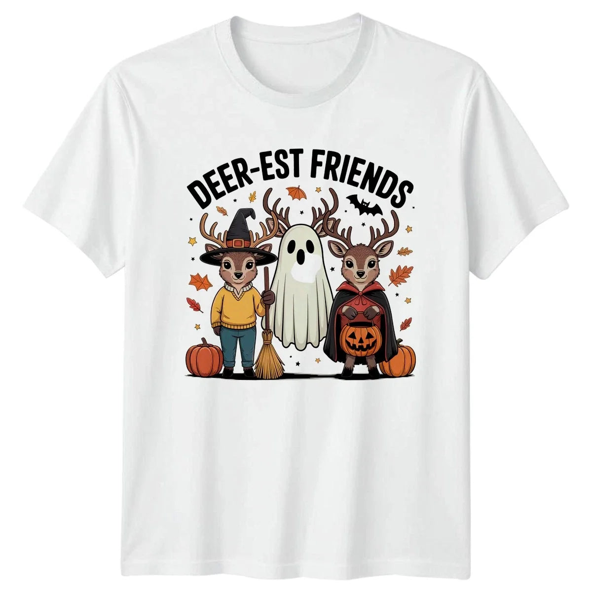 Deer-Est Friends T-Shirt Deer Halloween 2026 Gift For Him And Her Unisex T-shirt, Sweatshirt, Hoodie, Long Sleeve Tee - T-Shirt, Sweatshirt, Hoodie