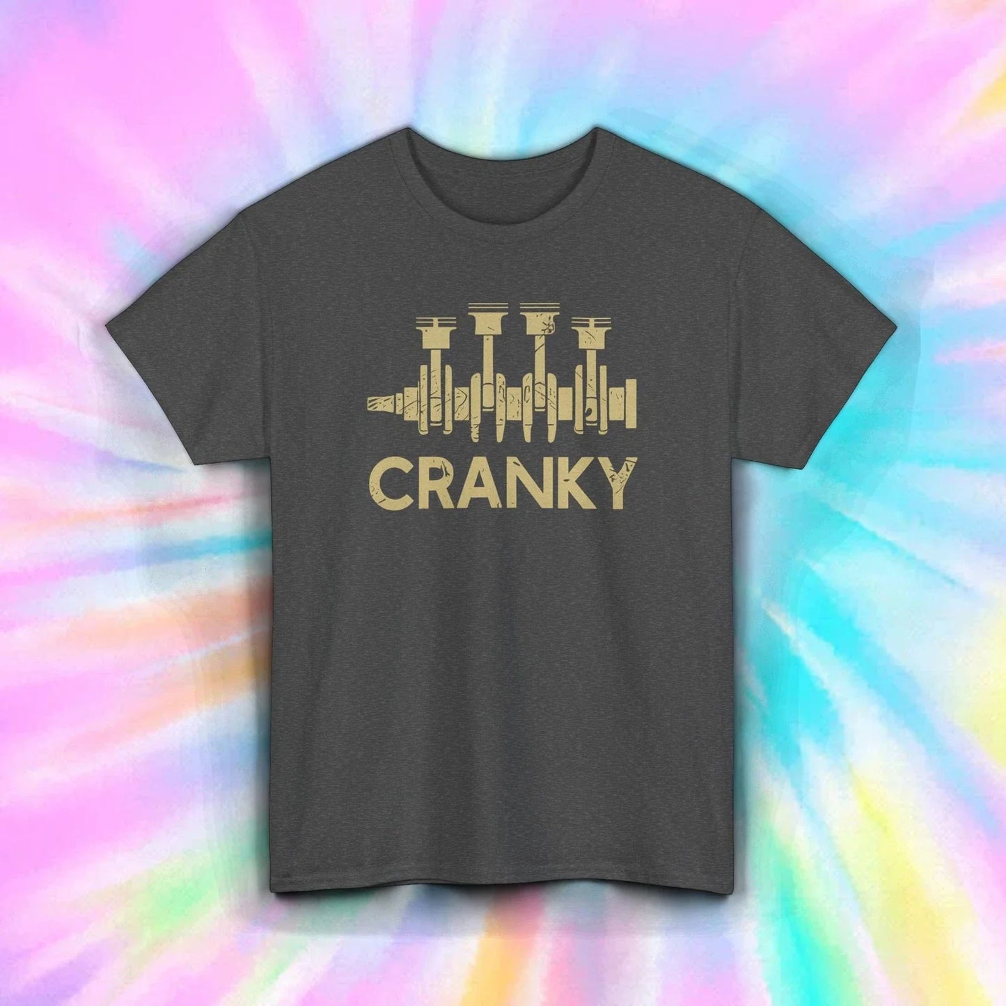 Cranky Shirt Funny Car Engine Crankshaft Auto Mechanic Pun Gift Tee S-5XL Unisex T-shirt, Sweatshirt, Hoodie, Long Sleeve Tee - T-Shirt, Sweatshirt, Hoodie