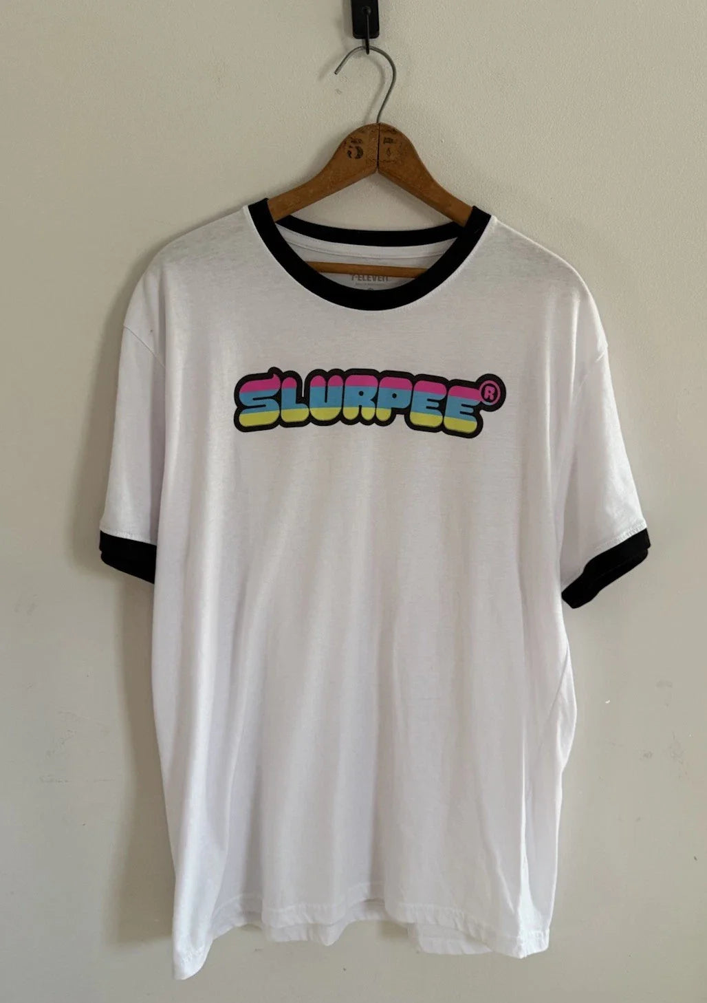 7 Eleven Slurpee Ringer T-shirt Neon Rainbow Retro Adult L Streetwear Skater Unisex T-shirt, Sweatshirt, Hoodie, Long Sleeve Tee - T-Shirt, Sweatshirt, Hoodie