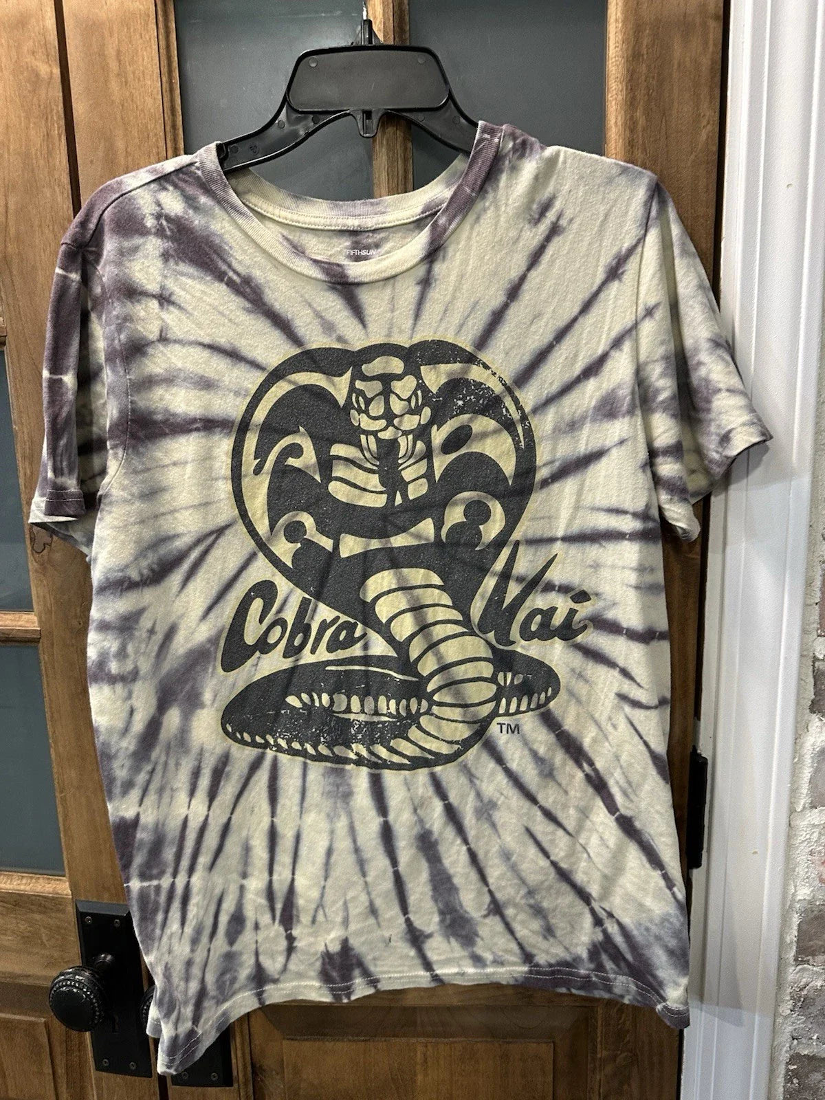 Fifth Sun Cobra Kai T-Shirt Mens Medium Gray Tie Dye Graphic Karate Kid Tee Unisex T-shirt, Sweatshirt, Hoodie, Long Sleeve Tee - T-Shirt, Sweatshirt, Hoodie