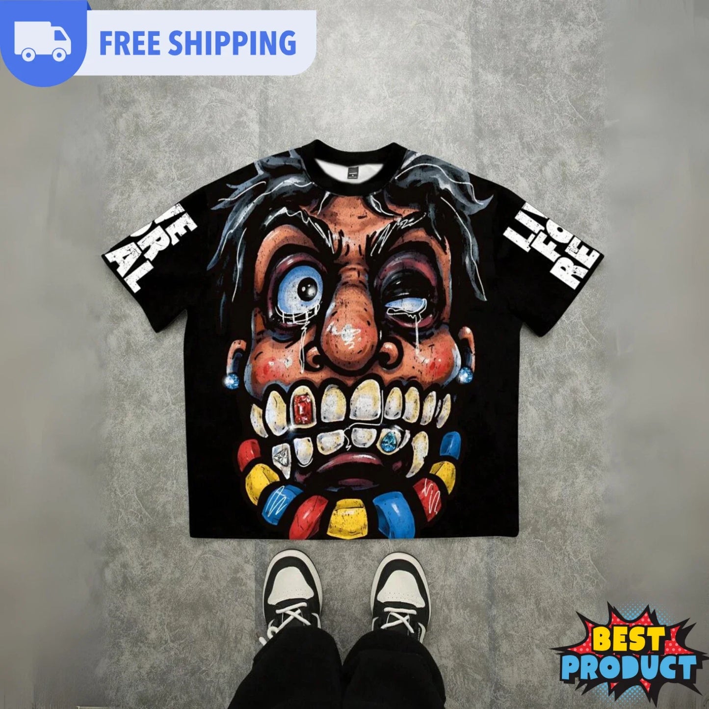Halloween T-Shirt Casual Cartoon Print Short Sleeve Horror Goth Graphic Cloth Unisex T-shirt, Sweatshirt, Hoodie, Long Sleeve Tee - T-Shirt, Sweatshirt, Hoodie