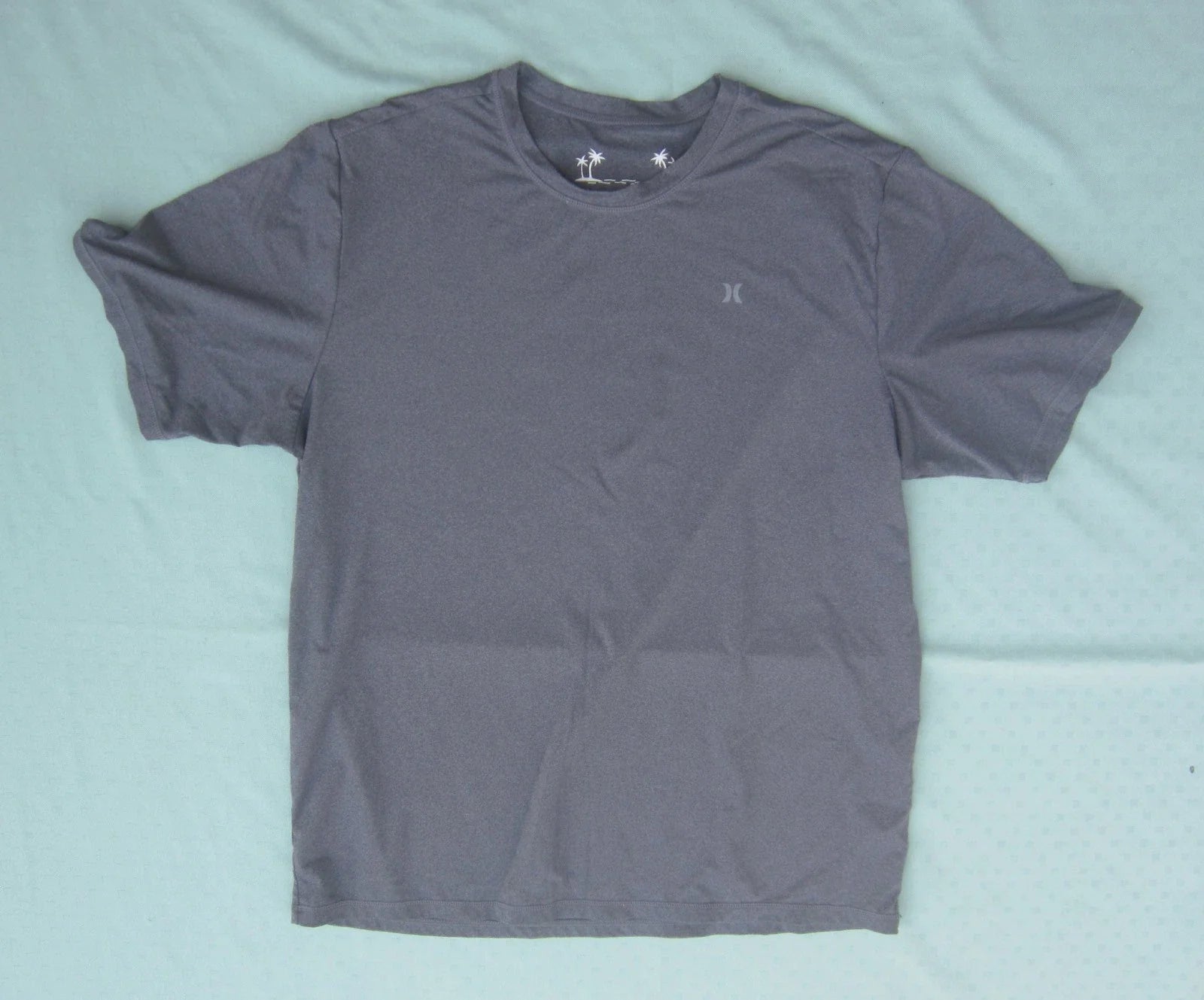 Hurley UPF 50+ Short Sleeve Gray Quick-Dry T-Shirt Men Size L (Chest 46") Unisex T-shirt, Sweatshirt, Hoodie, Long Sleeve Tee - T-Shirt, Sweatshirt, Hoodie