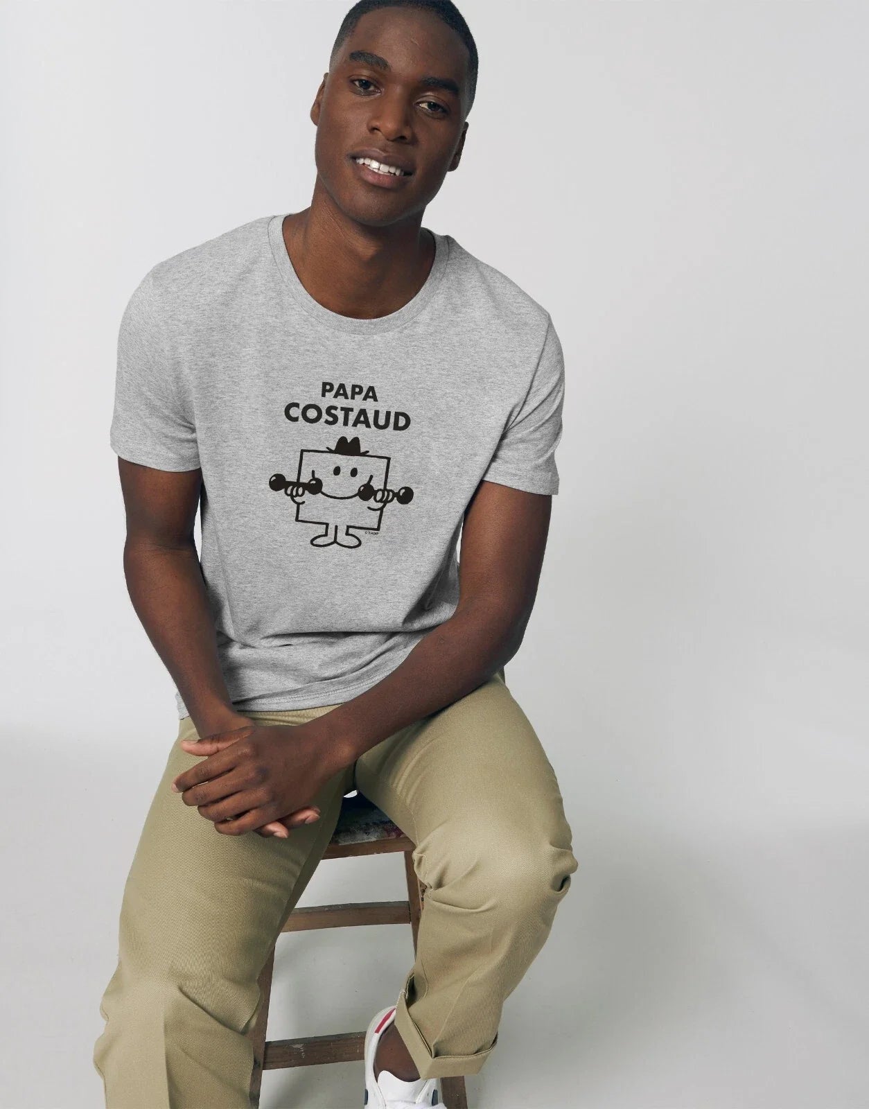 T-Shirt Men's Short Sleeve Grey Colour, Papa Beefy Unisex T-shirt, Sweatshirt, Hoodie, Long Sleeve Tee - T-Shirt, Sweatshirt, Hoodie
