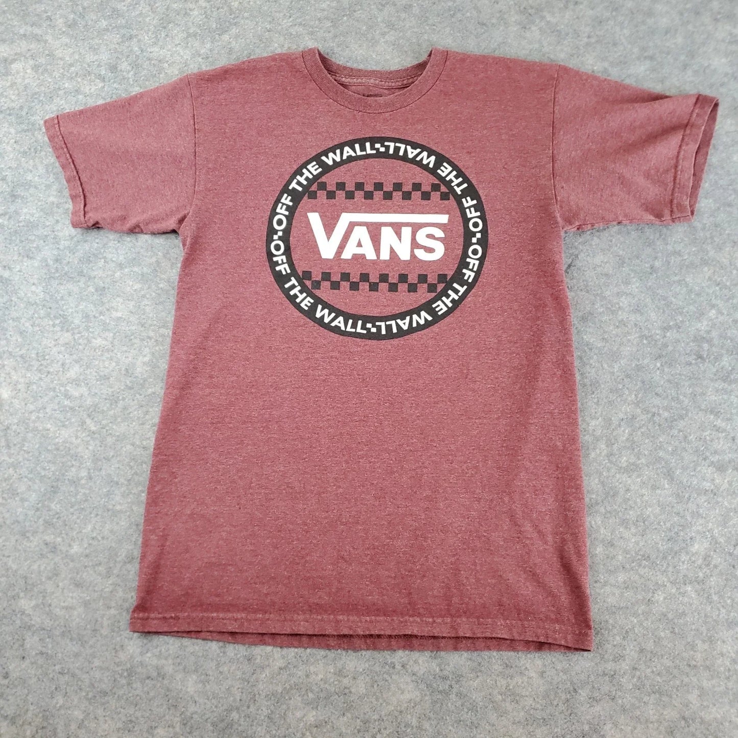 Vans Shirt Mens Small Red Crew Neck Short Sleeve Graphic Stretch Pullover Casual Unisex T-shirt, Sweatshirt, Hoodie, Long Sleeve Tee - T-Shirt, Sweatshirt, Hoodie