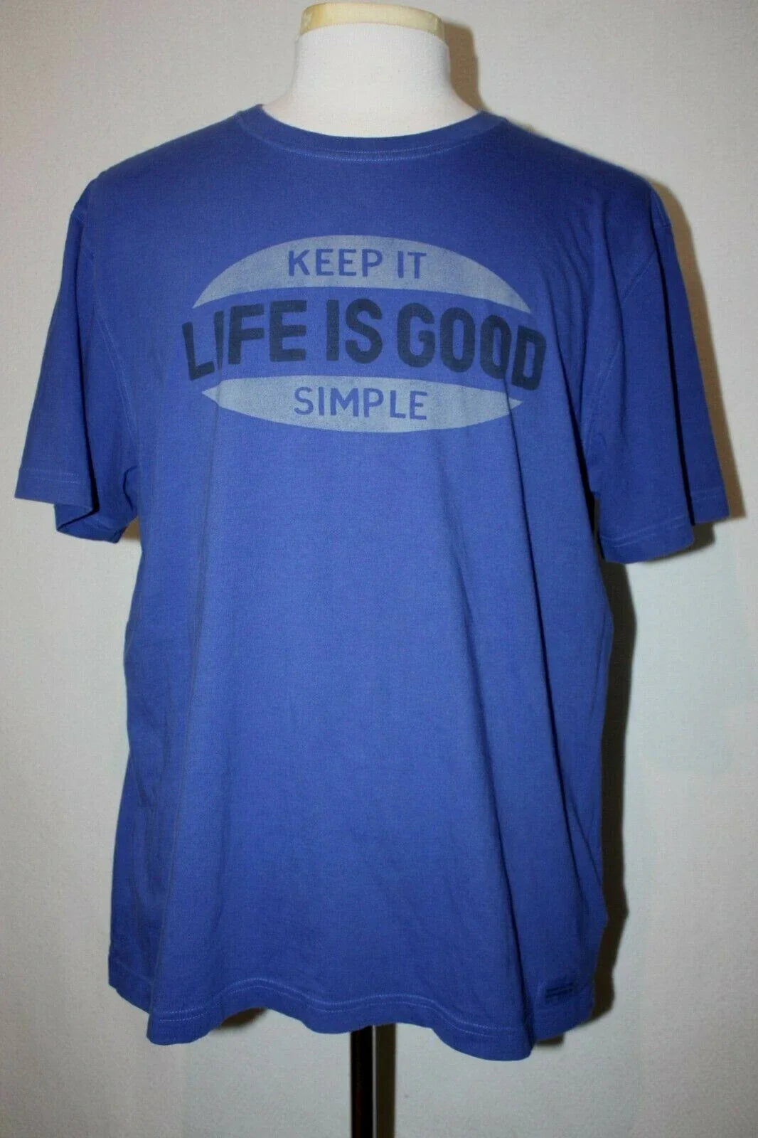 Life is Good Sz Large Royal Blue T Shirt Cotton "Keep It Simple" Unisex T-shirt, Sweatshirt, Hoodie, Long Sleeve Tee - T-Shirt, Sweatshirt, Hoodie