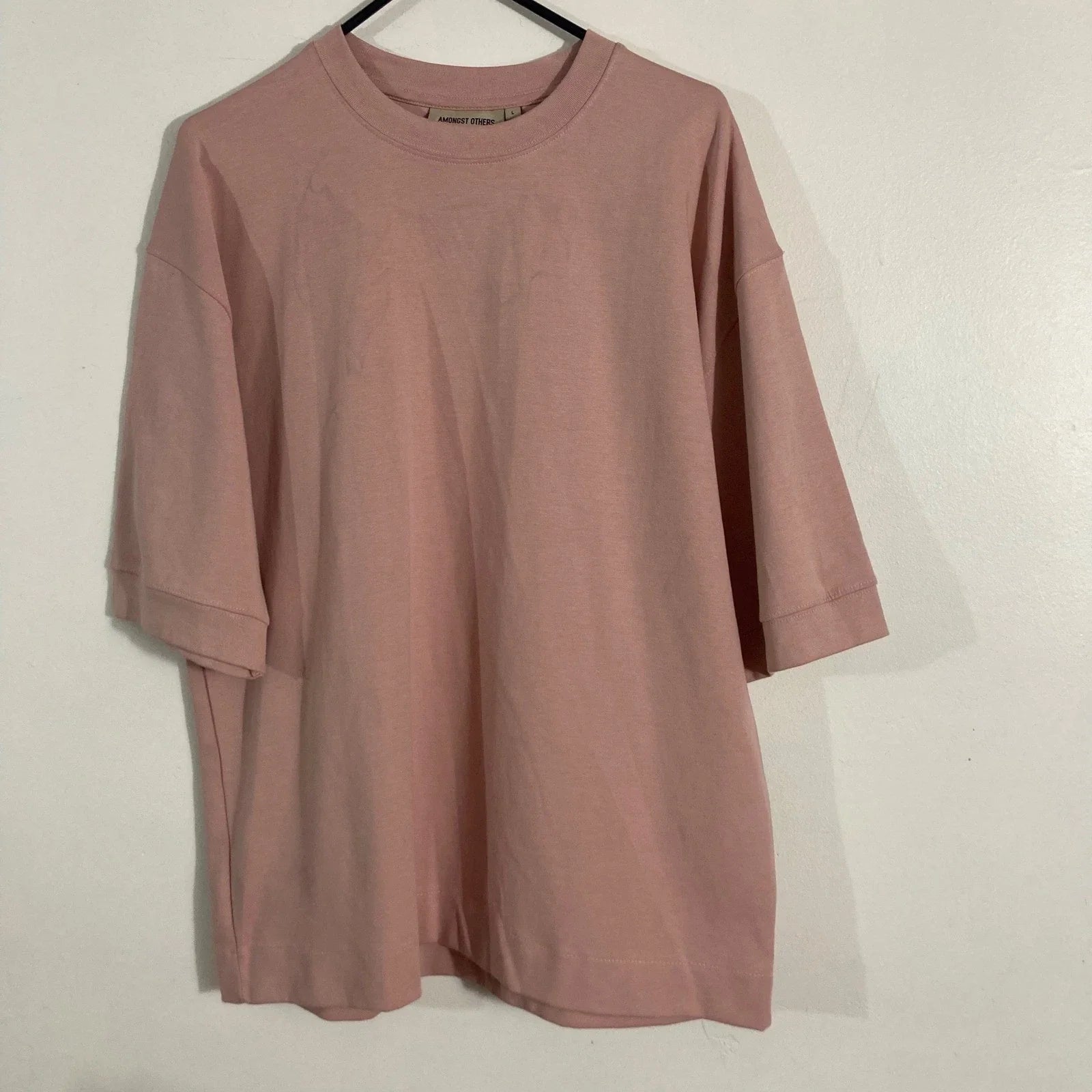 AMONGST OTHERS T-Shirt Mens Large Pink Good Boxy Drop Shoulder NYC STAPLE Unisex T-shirt, Sweatshirt, Hoodie, Long Sleeve Tee - T-Shirt, Sweatshirt, Hoodie