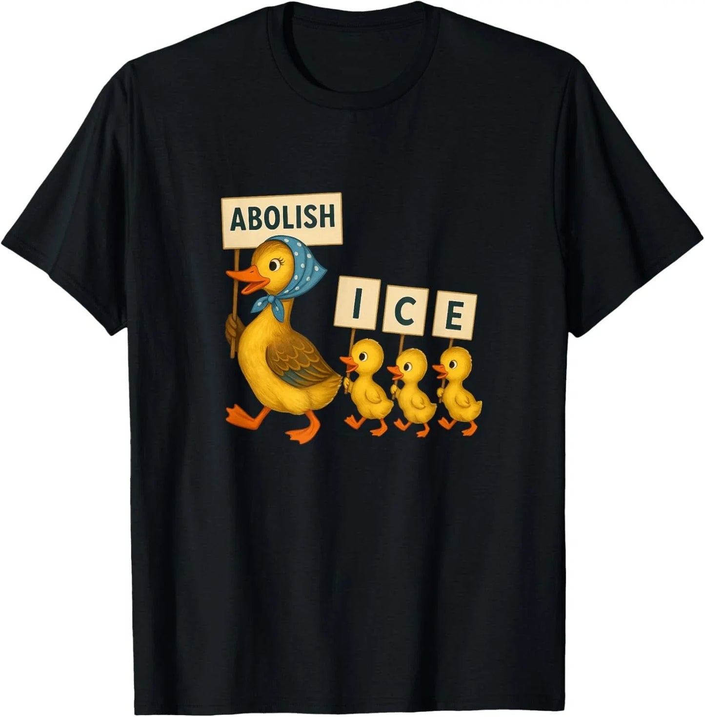 Abolish ICE Duck Simple Protest Drawing Unisex T-Shirt Unisex T-shirt, Sweatshirt, Hoodie, Long Sleeve Tee - T-Shirt, Sweatshirt, Hoodie