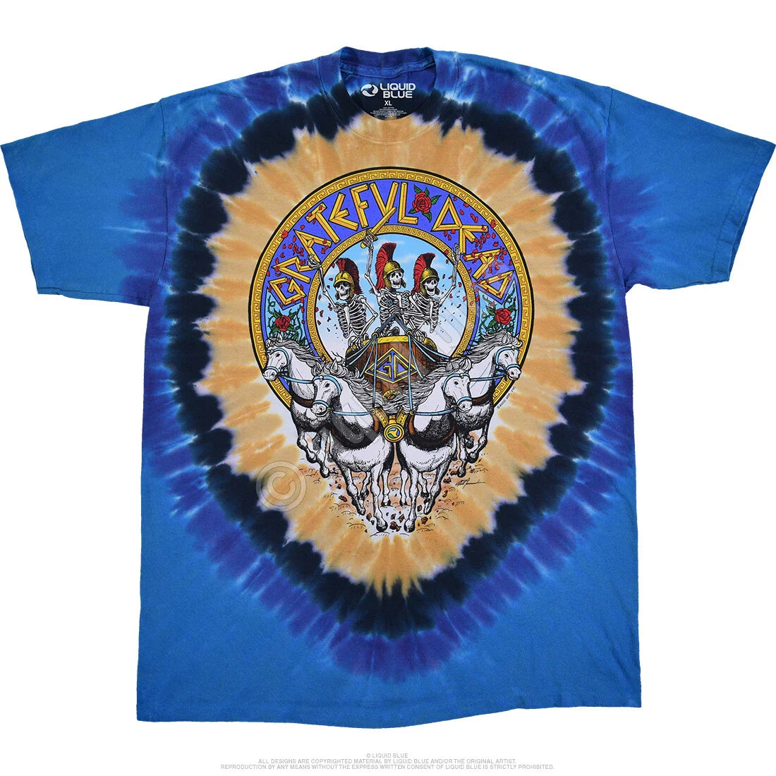 GRATEFUL DEAD-CHARIOT-SYF-SKELETON-2 SDD TIE DYE T-SHIRT S-M-L-XL-2X Garcia,Wier Unisex T-shirt, Sweatshirt, Hoodie, Long Sleeve Tee - T-Shirt, Sweatshirt, Hoodie