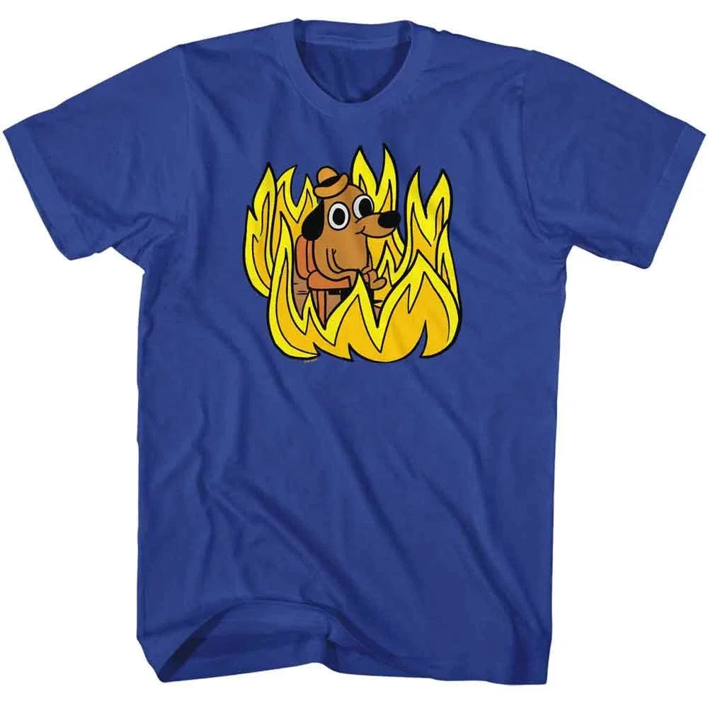 This Is Fine In Flames Royal Meme Shirt Unisex T-shirt, Sweatshirt, Hoodie, Long Sleeve Tee - T-Shirt, Sweatshirt, Hoodie