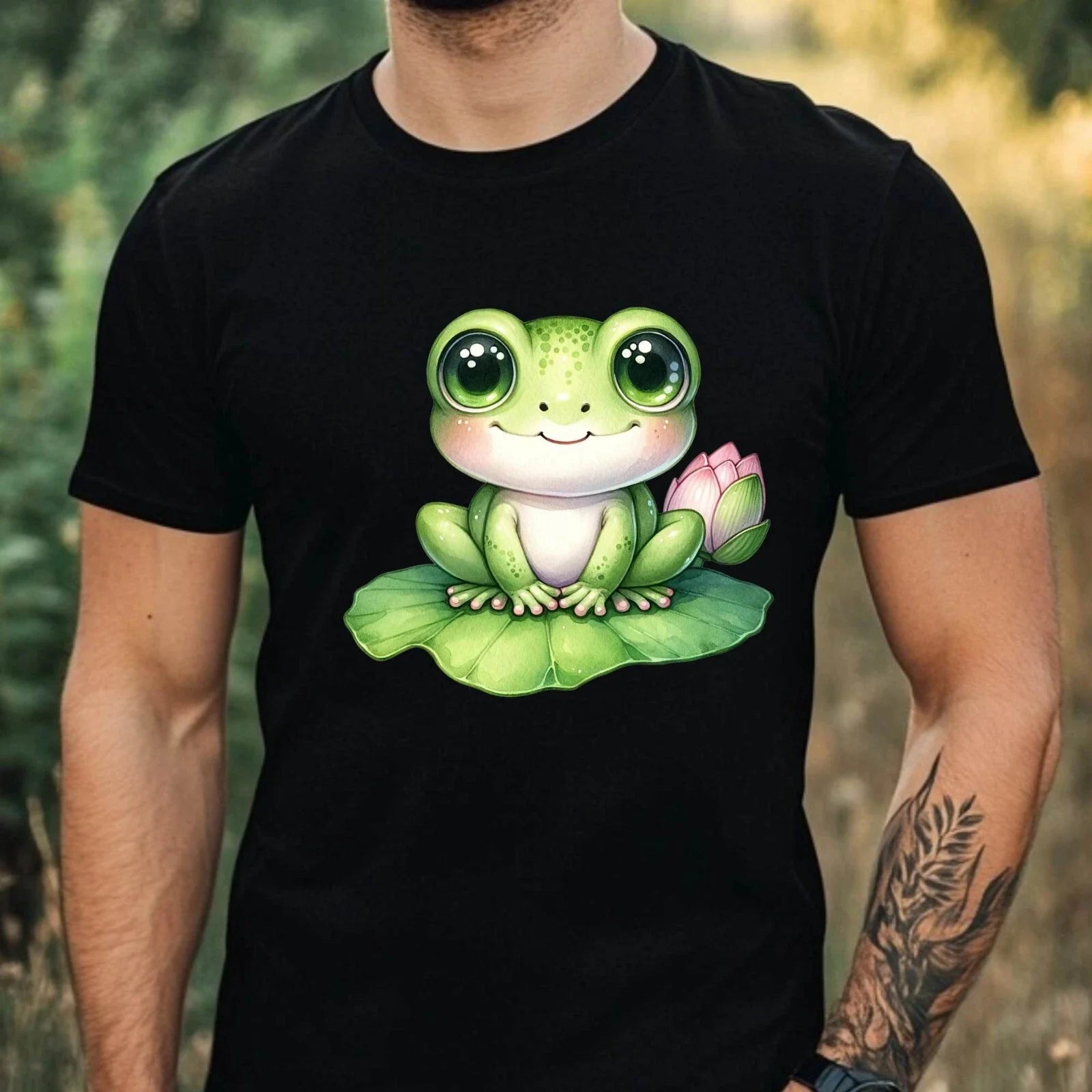 Mens Cute Funny Frog Motif Cotton T-Shirt Size XS to 5XL Unisex T-shirt, Sweatshirt, Hoodie, Long Sleeve Tee - T-Shirt, Sweatshirt, Hoodie
