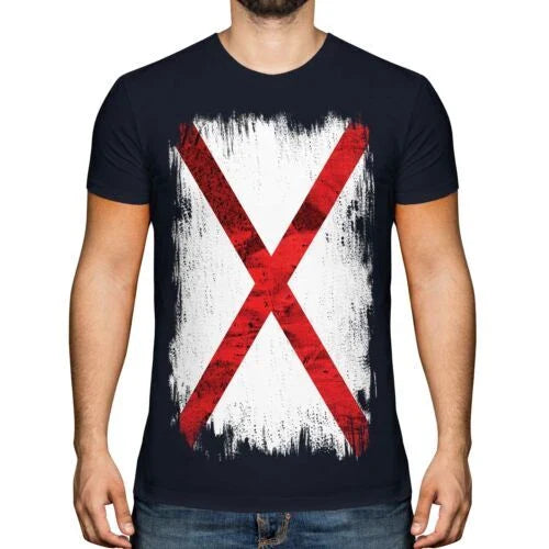 Alabama Zustand Grunge Flagge Herren T-Shirt Alabamian Alabaman Geschenk Unisex T-shirt, Sweatshirt, Hoodie, Long Sleeve Tee - T-Shirt, Sweatshirt, Hoodie