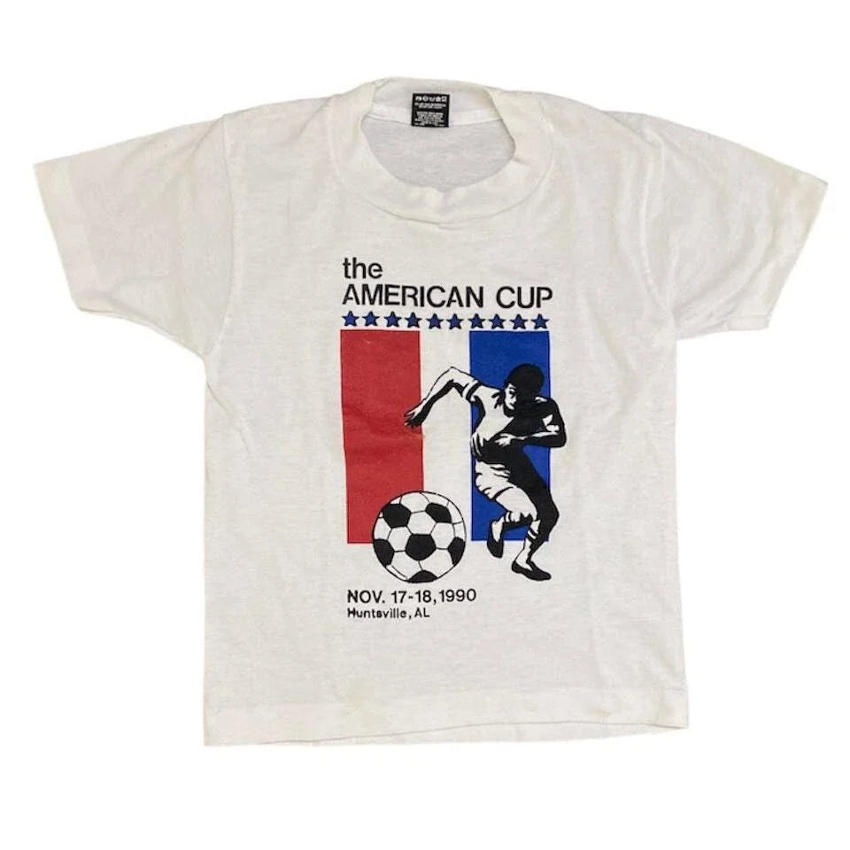 Vintage 90s American Cup Soccer Baby T-shirt Size 14x18 Unisex T-shirt, Sweatshirt, Hoodie, Long Sleeve Tee - T-Shirt, Sweatshirt, Hoodie