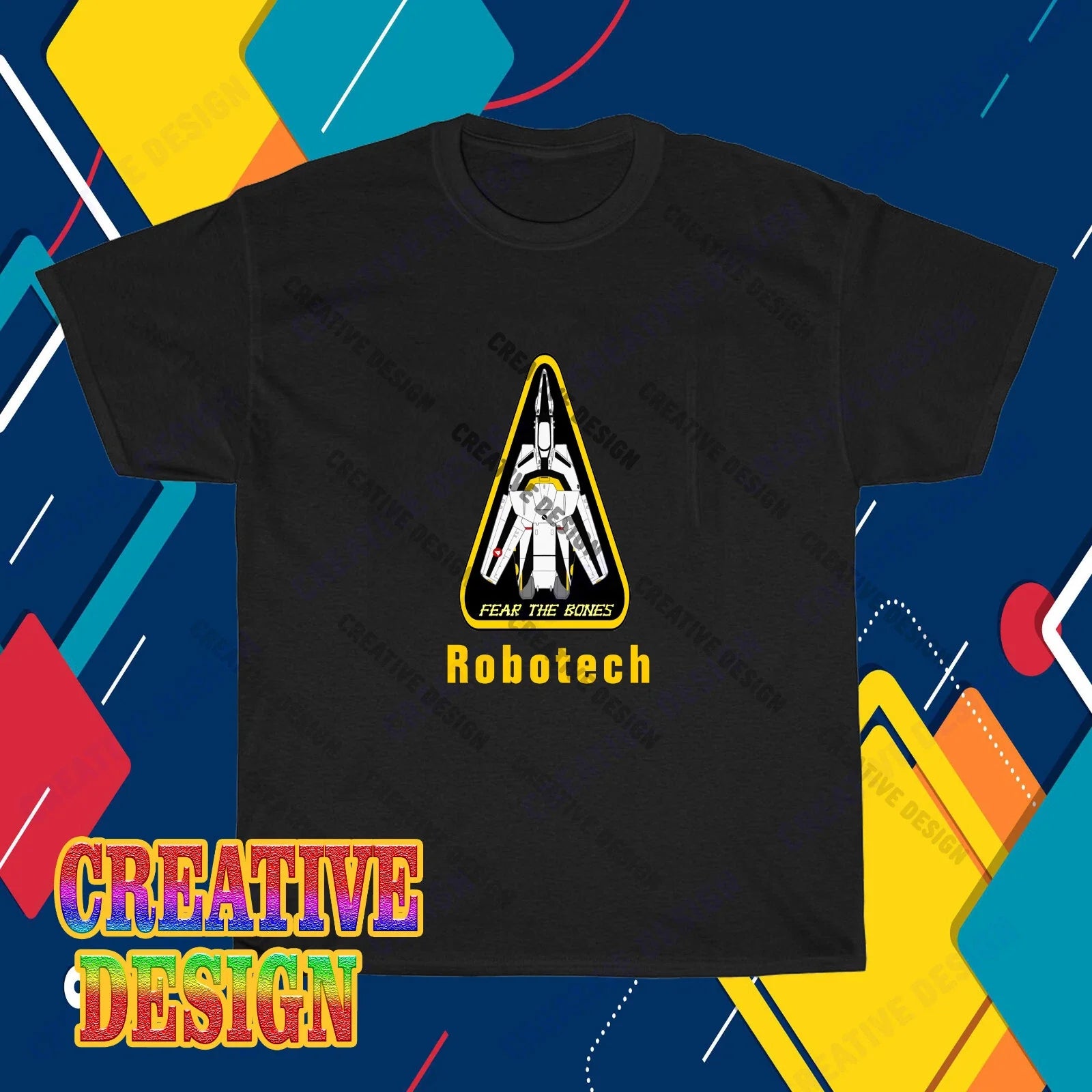 New Robotech Anime Cartoon Logo T-Shirt Funny Size S to 5XL Unisex T-shirt, Sweatshirt, Hoodie, Long Sleeve Tee - T-Shirt, Sweatshirt, Hoodie