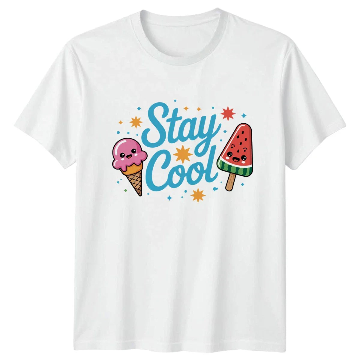 Stay Cool T-Shirt Kawaii Ice Cream Summer Summer Gift For Him And Her Unisex T-shirt, Sweatshirt, Hoodie, Long Sleeve Tee - T-Shirt, Sweatshirt, Hoodie
