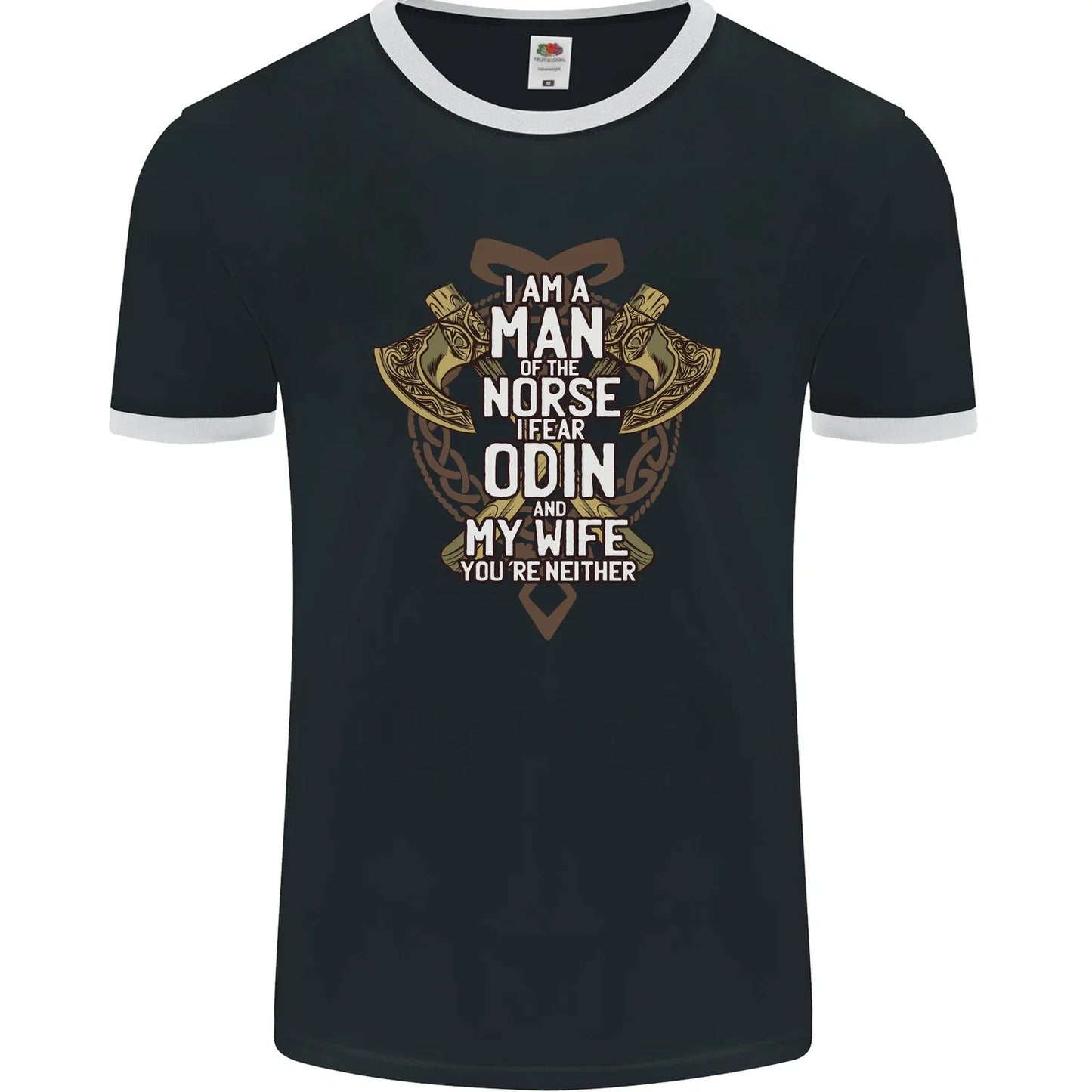 Funny Viking Wife Quote Wedding Anniversary Mens Ringer T-Shirt FotL Unisex T-shirt, Sweatshirt, Hoodie, Long Sleeve Tee - T-Shirt, Sweatshirt, Hoodie