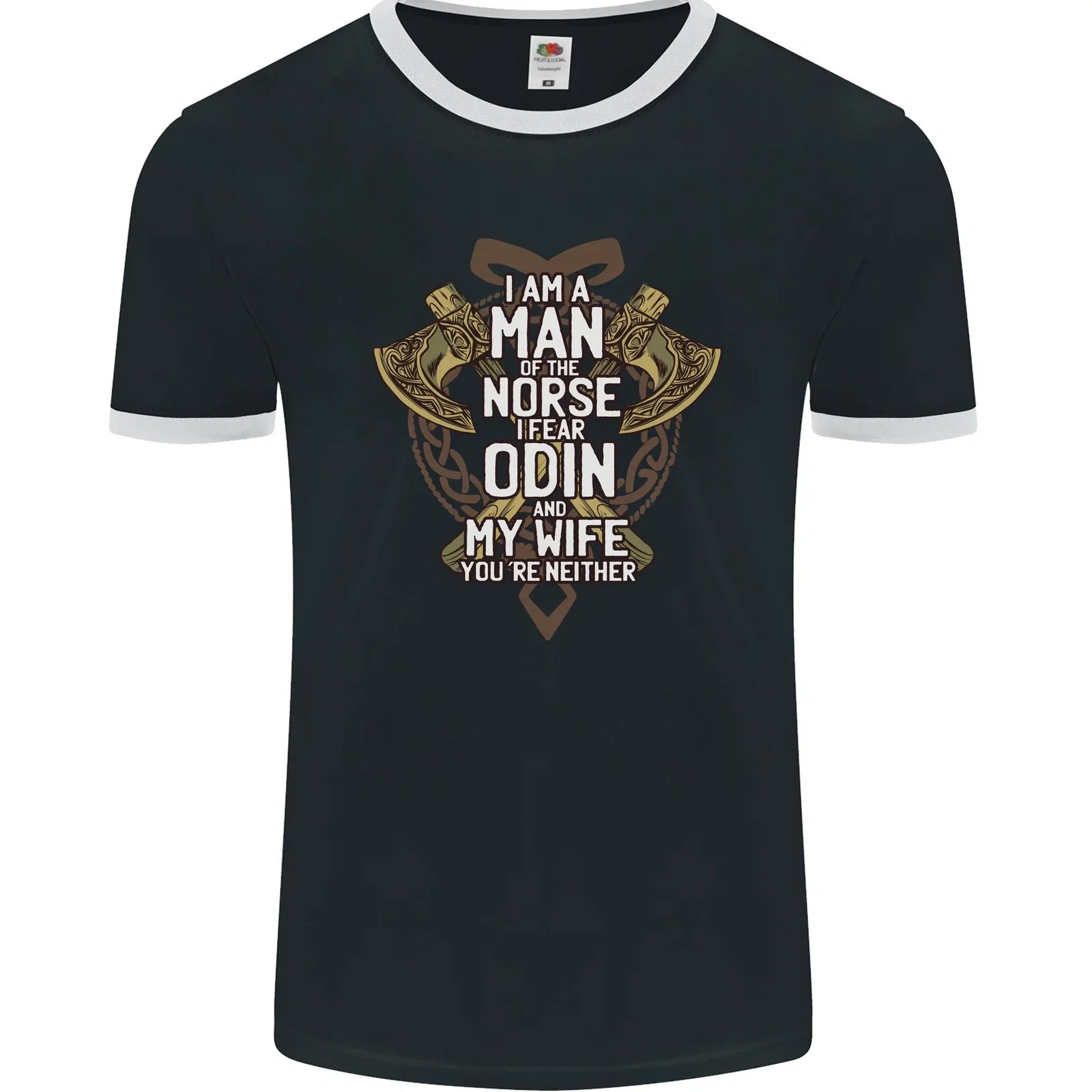 Funny Viking Wife Quote Wedding Anniversary Mens Ringer T-Shirt FotL Unisex T-shirt, Sweatshirt, Hoodie, Long Sleeve Tee - T-Shirt, Sweatshirt, Hoodie