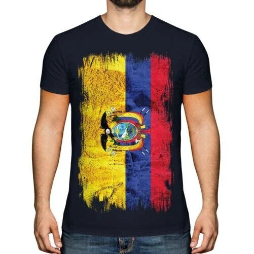 Ecuador Grunge Flag Men T-Shirt Ecuadorian T-Shirt Jersey Gift Unisex T-shirt, Sweatshirt, Hoodie, Long Sleeve Tee - T-Shirt, Sweatshirt, Hoodie