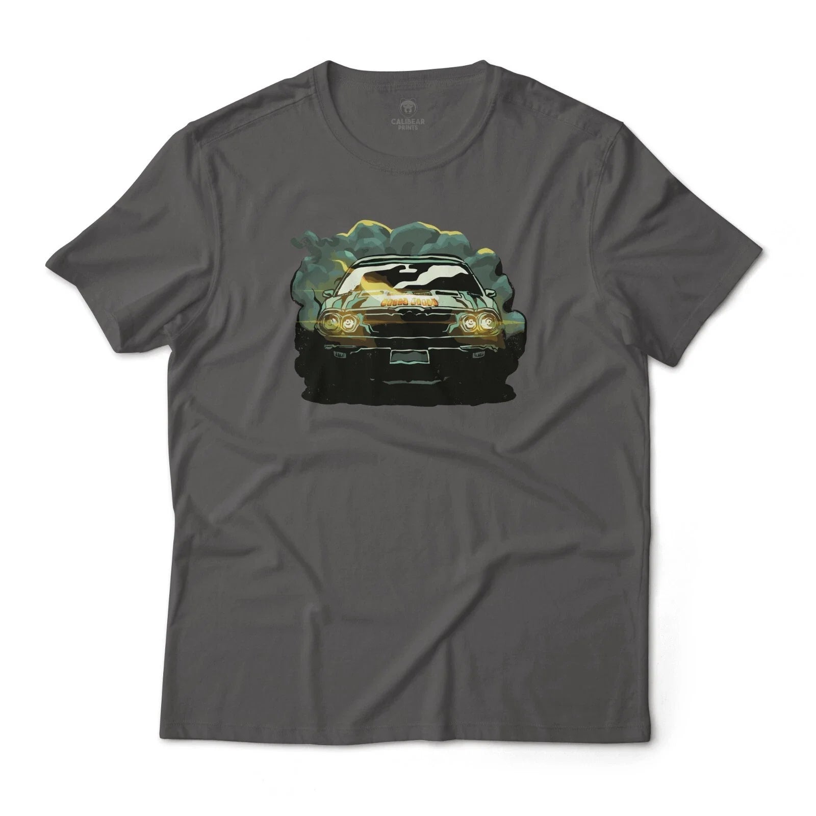 Dark Smokey Muscle Car Comic Aesthetic Style Graphic T-Shirt Unisex T-shirt, Sweatshirt, Hoodie, Long Sleeve Tee - T-Shirt, Sweatshirt, Hoodie