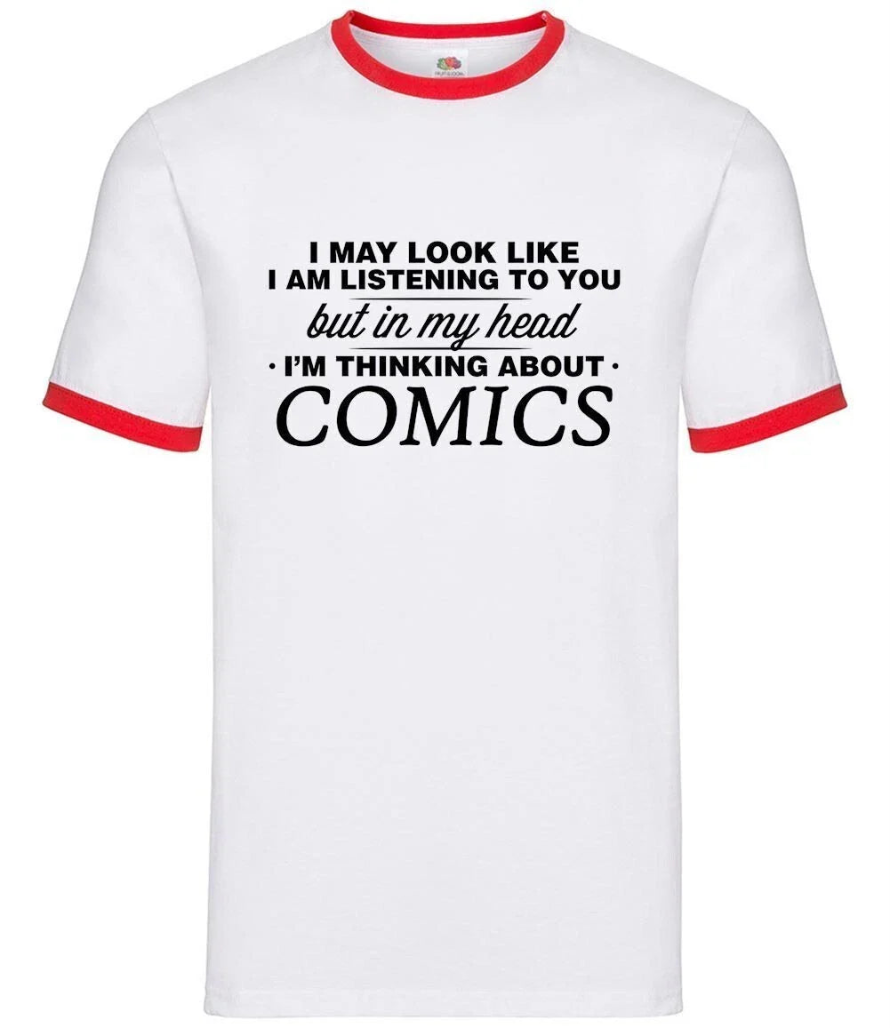 My Head I'm Comics - Mens Ringer - Graphic Novel Superhero Pop Art Fan Unisex T-shirt, Sweatshirt, Hoodie, Long Sleeve Tee - T-Shirt, Sweatshirt, Hoodie