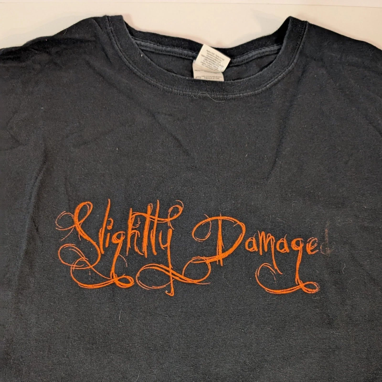 Black Slightly Damaged Script 4XL, XXXXL, T-Shirt, Halloween, Crew Neck, Cotton Unisex T-shirt, Sweatshirt, Hoodie, Long Sleeve Tee - T-Shirt, Sweatshirt, Hoodie