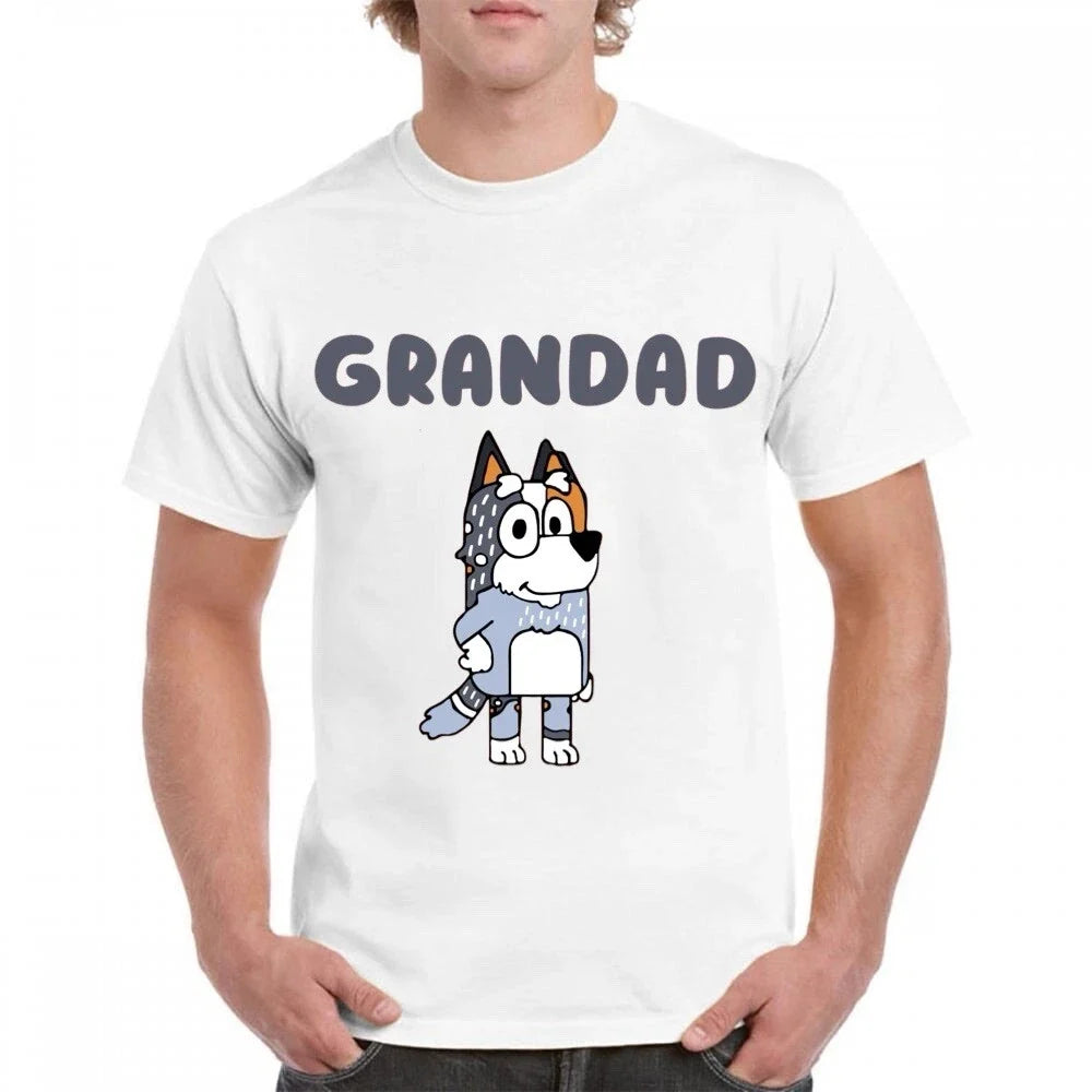 Grandad Matching Family unisex bluey inspired Tshirt gift Unisex T-shirt, Sweatshirt, Hoodie, Long Sleeve Tee - T-Shirt, Sweatshirt, Hoodie